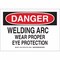 Brady Sign, Danger, Welding, 7X10", Blk/Rd/Wht, 126415 126415 - alternate 1